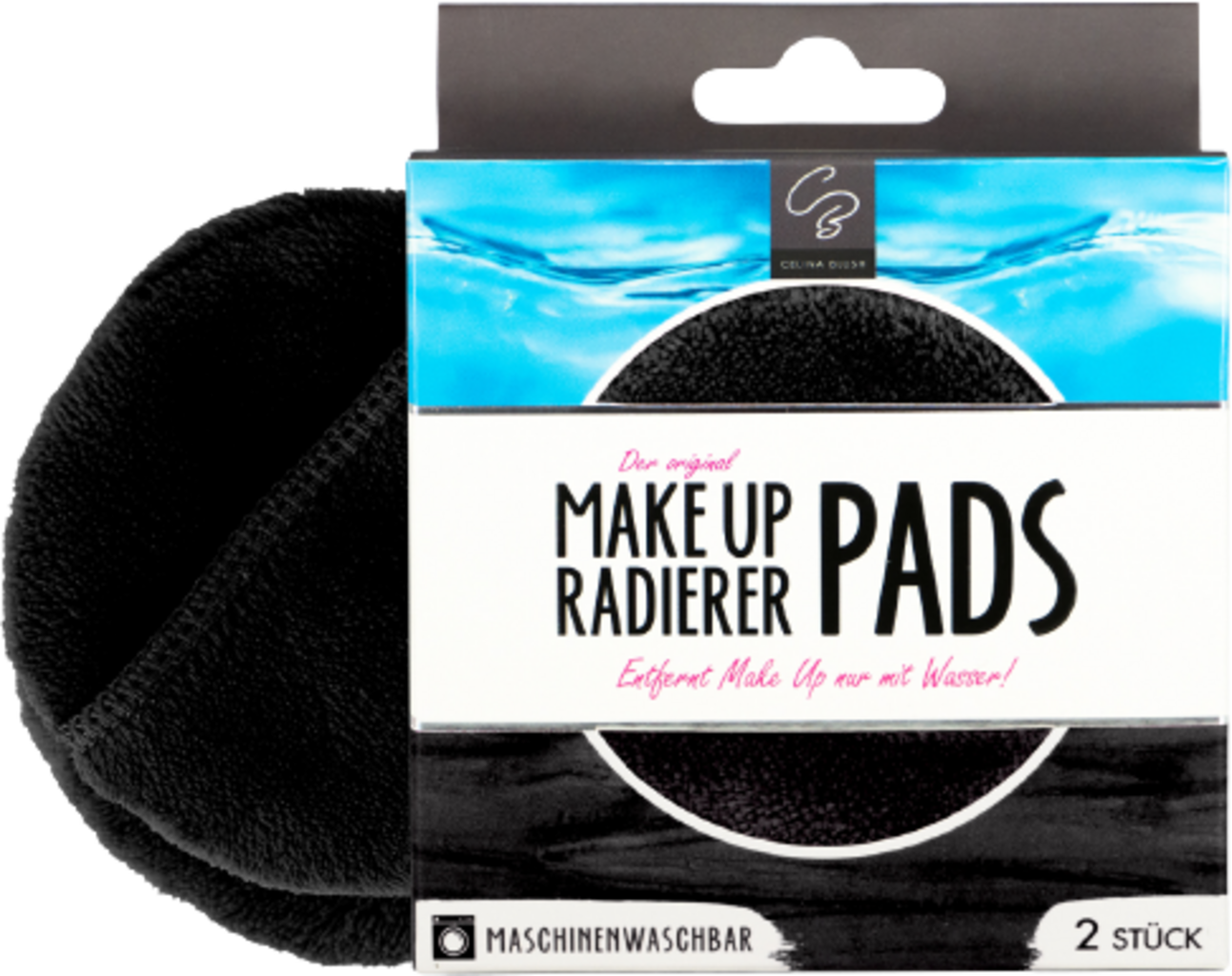 MAKEUP RADIERER Eco-Edition Pads 2er Pack - Schwarz