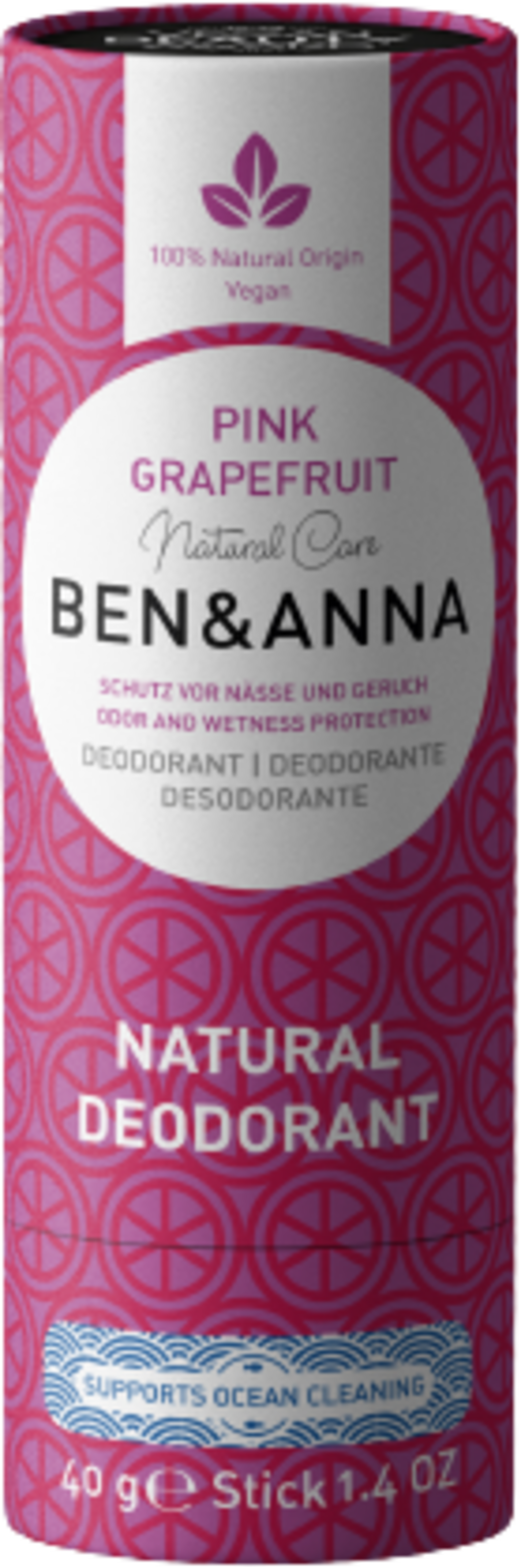 BEN & ANNA Natural Deo Papertube - Pink Grapefruit