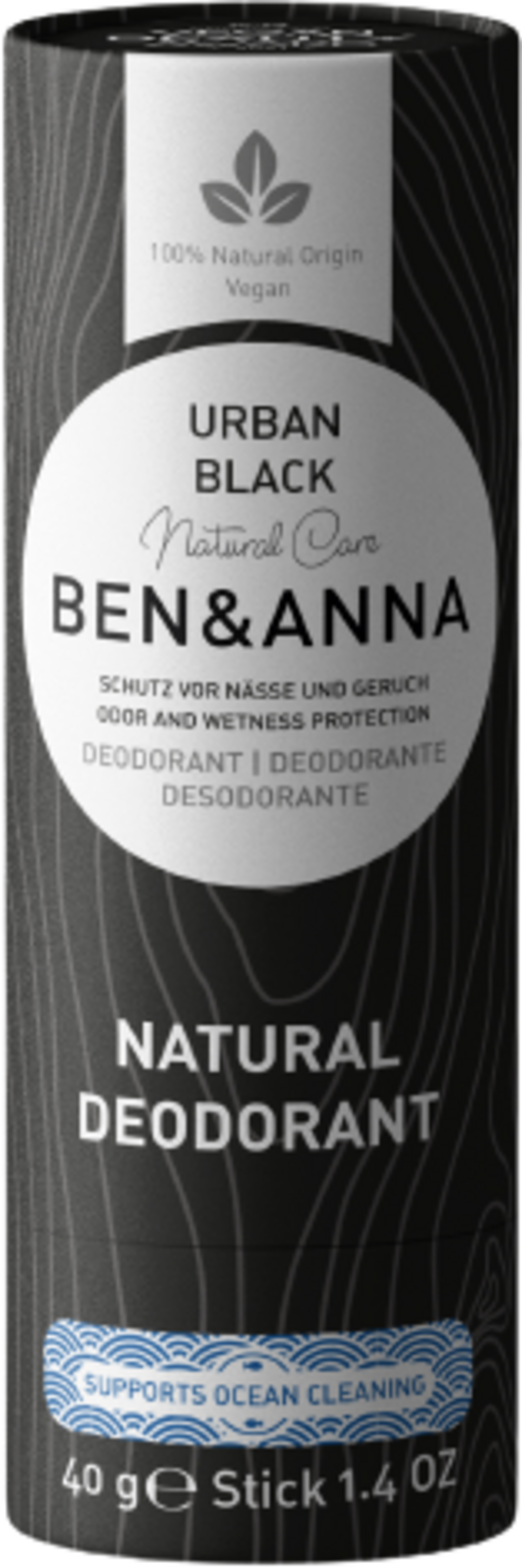 BEN & ANNA Natural Deo Papertube - Urban Black