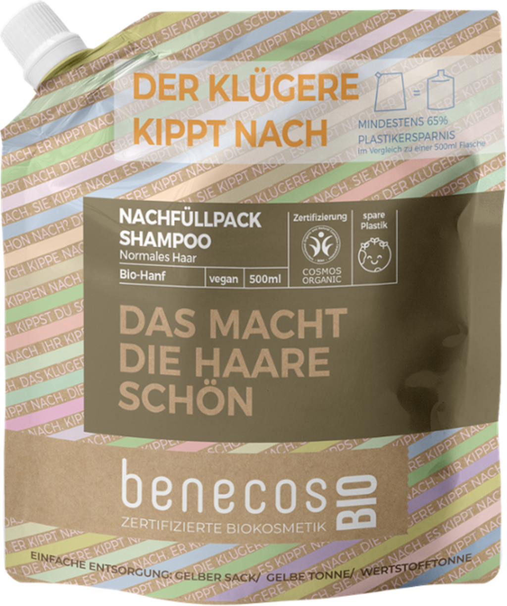 benecosBIO Shampoo 'Das macht die Haare schön' - Nachfüller 500 ml