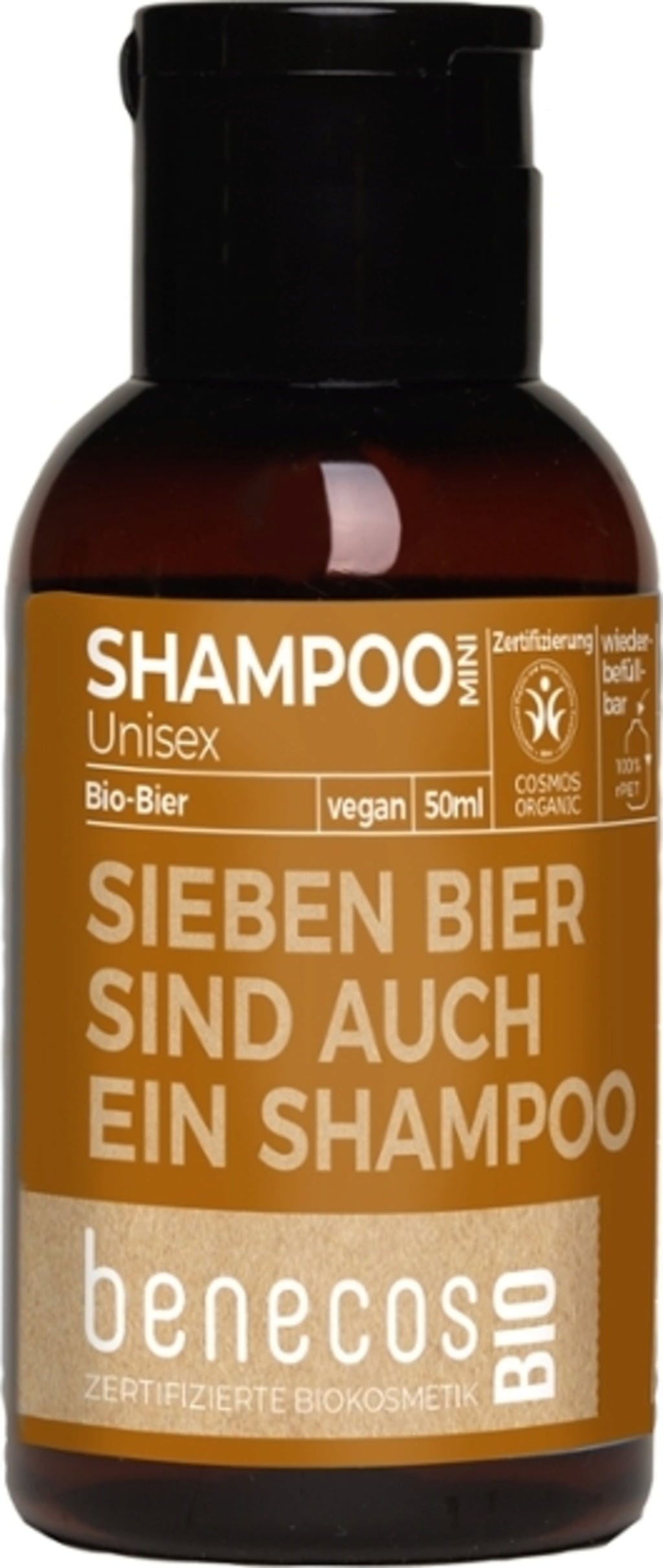 benecosBIO Unisex Shampoo 'Sieben Bier sind auch ein Shampoo' - 50 ml