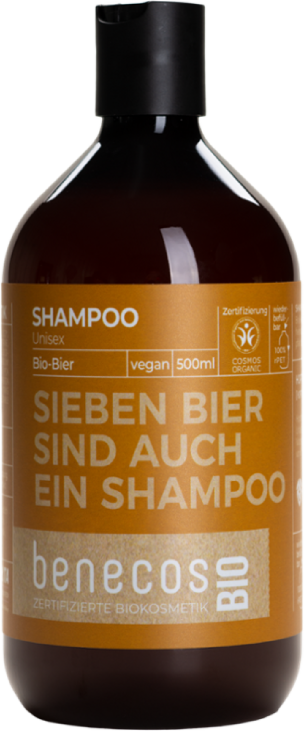benecosBIO Unisex Shampoo 'Sieben Bier sind auch ein Shampoo' - 500 ml