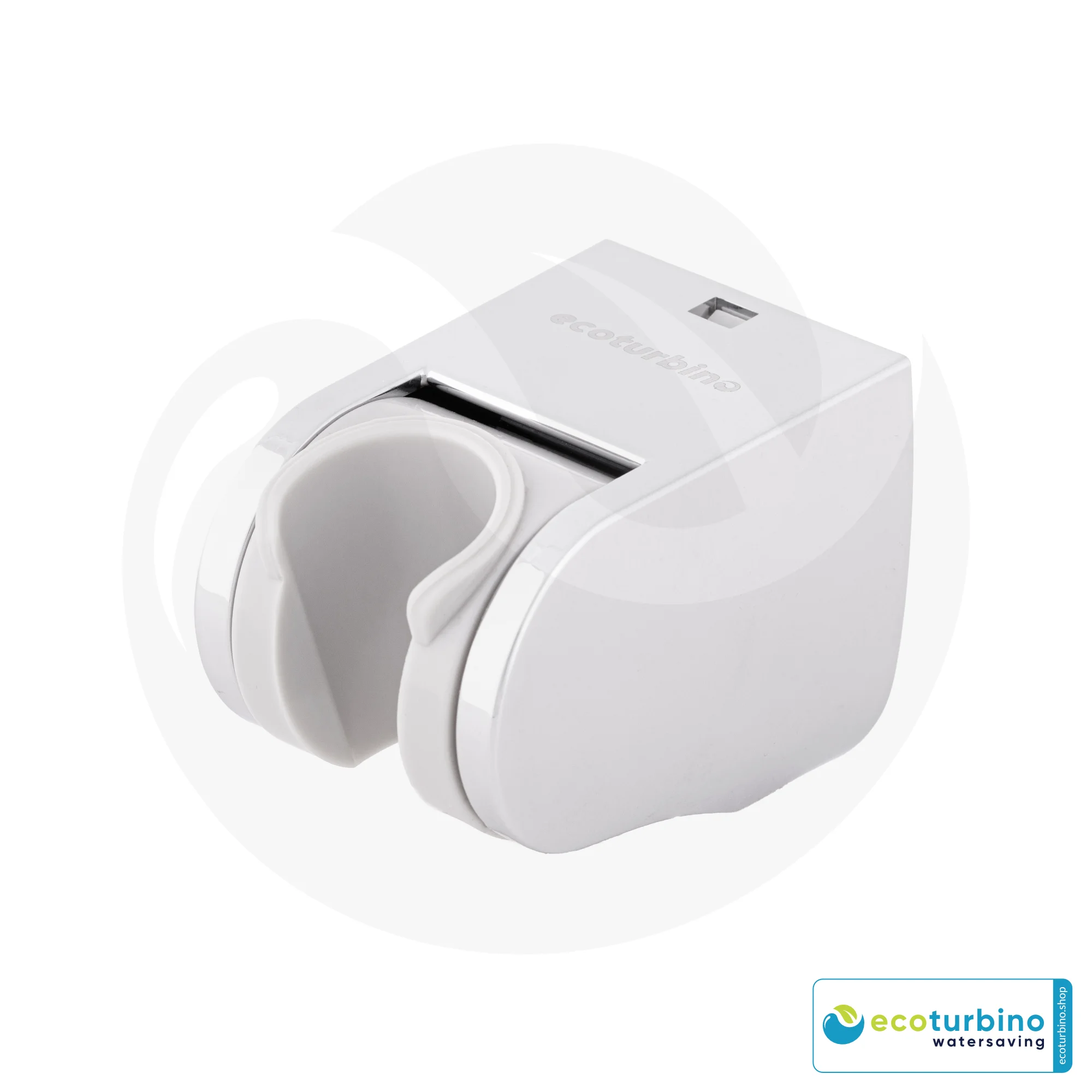 Duschkopfhalter - Brausehalterung | Wandhalterung für Bad & Dusche von ecoturbino® Silber (verchromt)