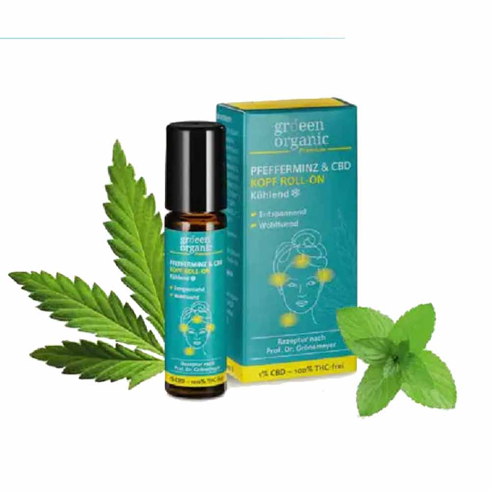 Gröeen Organic Pfefferminz & CBD Kopf Roll-On