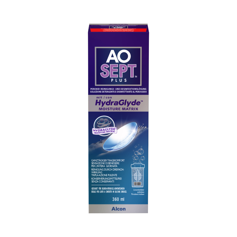 Aosept Plus mit HydraGlyde 360ml  | Pflegemittel