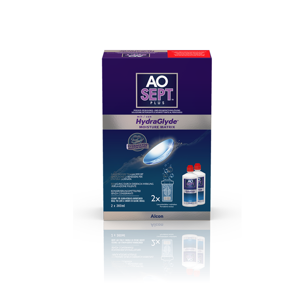 Aosept Plus with HydraGlyde 2x360ml