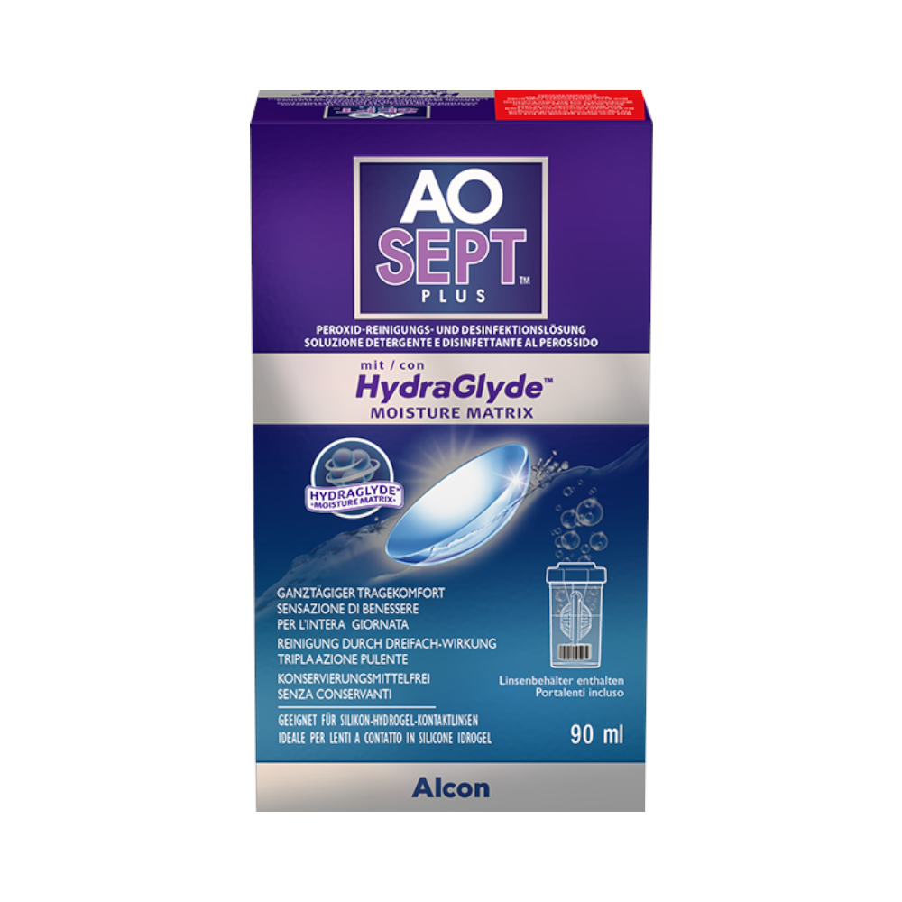 Aosept Plus mit HydraGlyde 90ml  | Pflegemittel