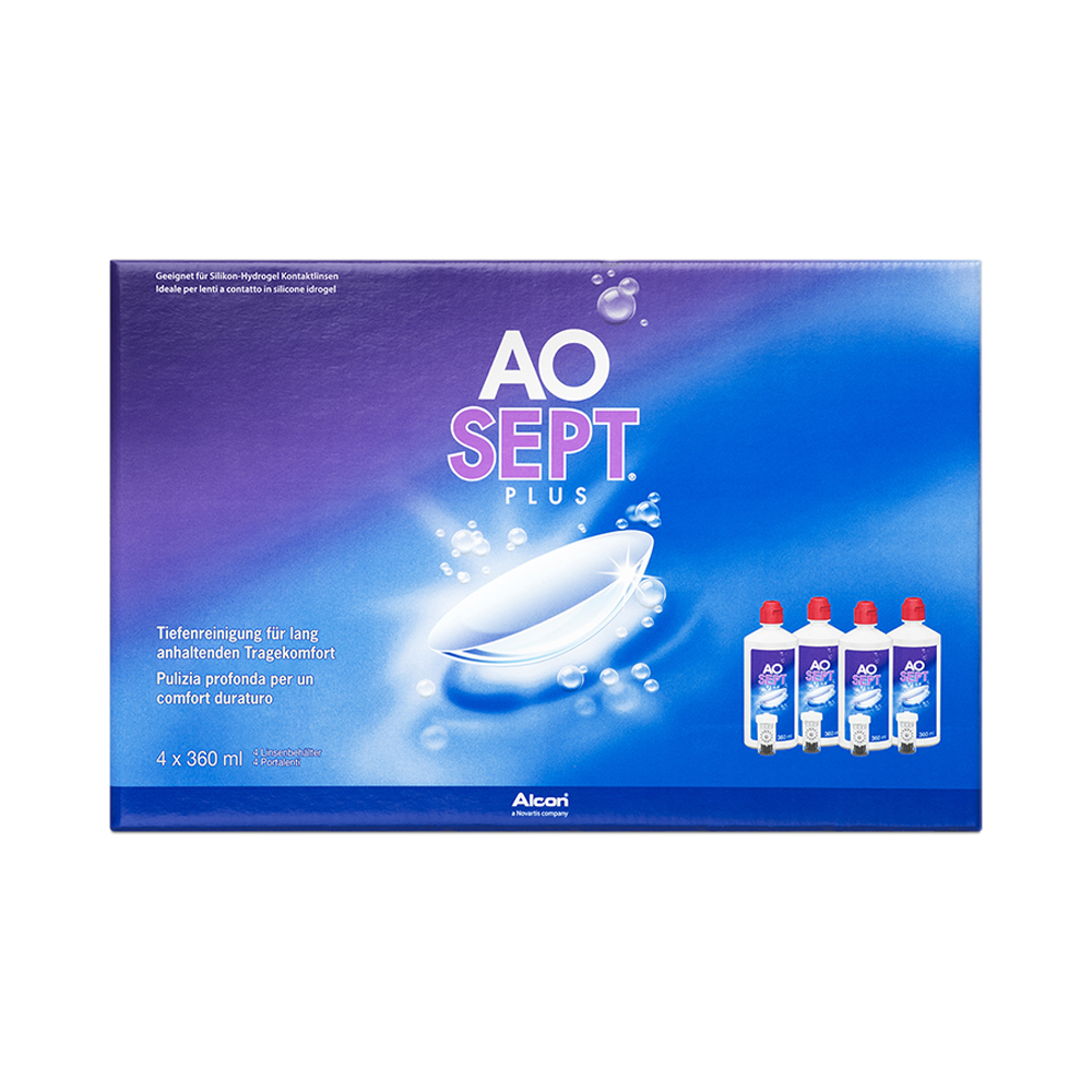 Aosept Plus 4 x 360ml | Pflegemittel