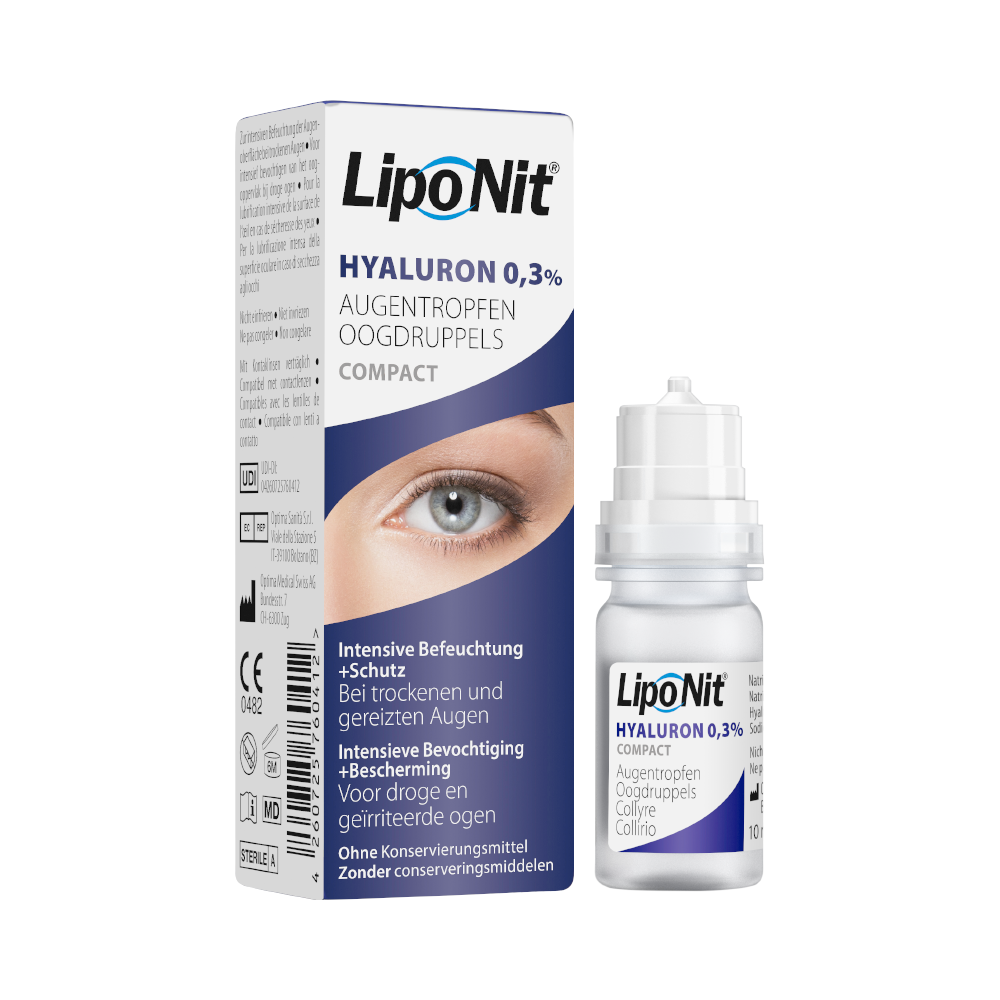 Lipo Nit Hyaluron Augentropfen Gel 0.3% 10ml Flasche | Augentropfen