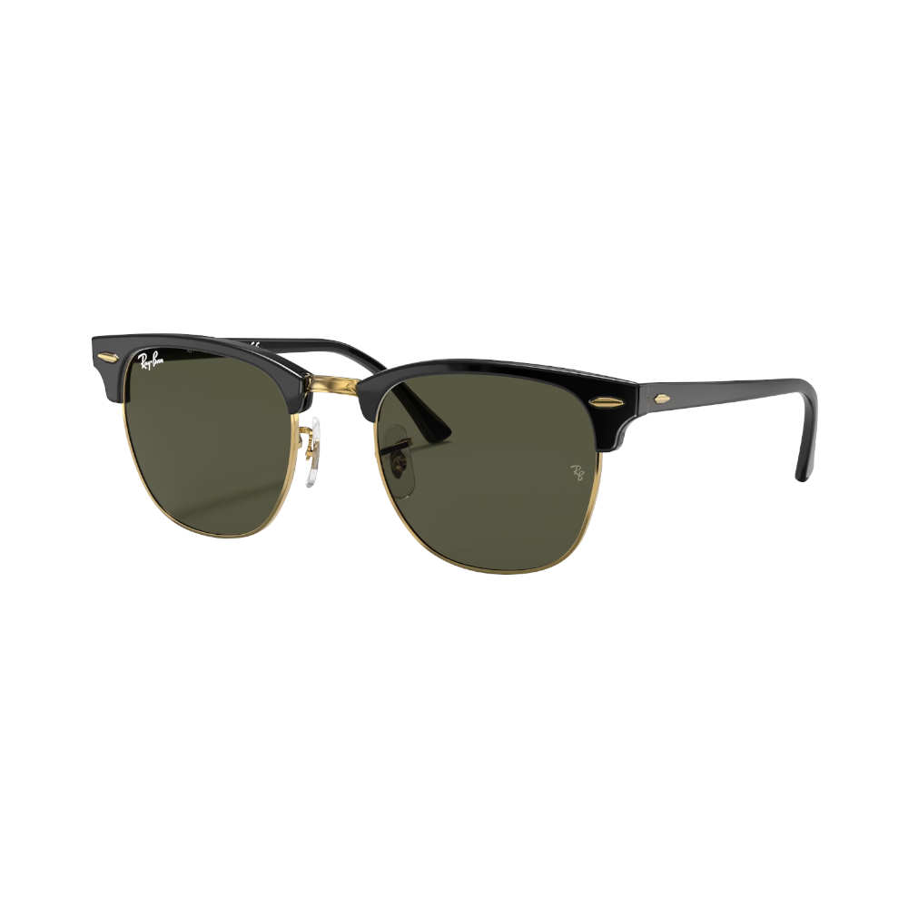 Ray-Ban Clubmaster Grün / Schwarz auf Gold M | Sonnenbrillen