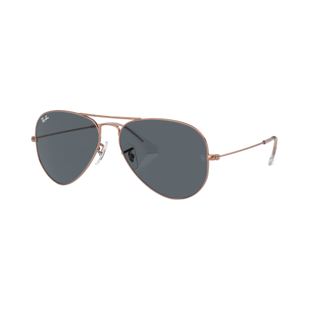Ray-Ban Aviator Large Metal Blau auf Rotgold L | Sonnenbrillen