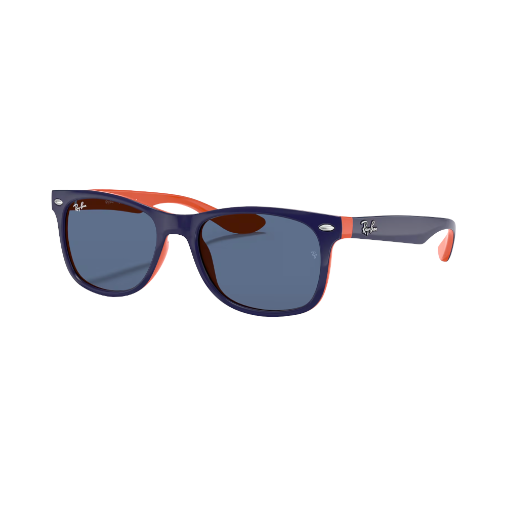 Ray-Ban Junior New Wayfarer Rj9052s blau auf orange / blau Xs | Sonnenbrillen