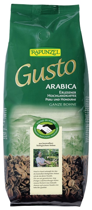 Rapunzel Gusto Arabica Hochlandkaffee Bohne 1kg