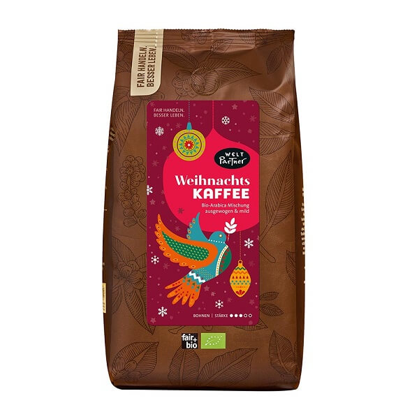 Weltpartner Weihnachtskaffee ganze Bohne