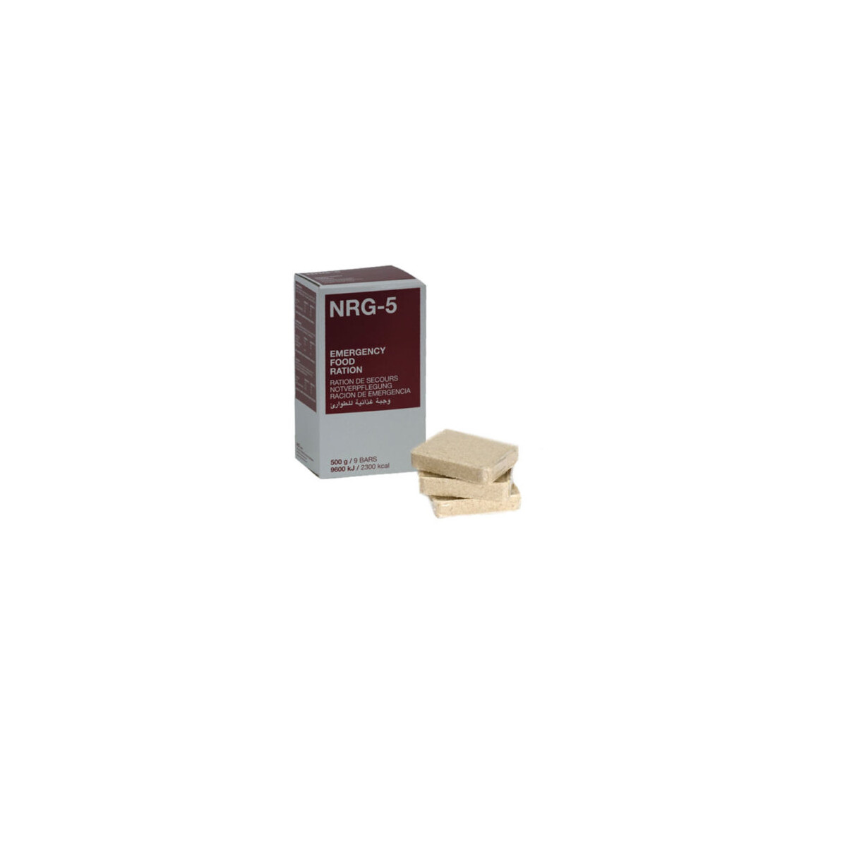 NRG5 Notverpflegung Survival, 1 Packung 500 g (9 Riegel), Notration
