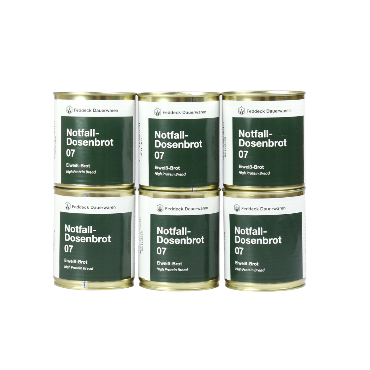 6 x Dosenbrot 07, Eiweißbrot, High Energy, 500 g