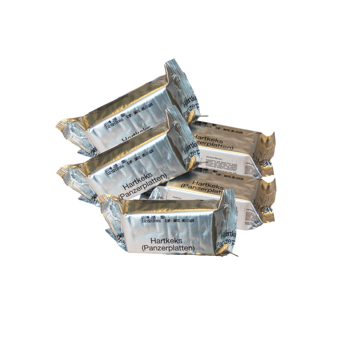 5 x 125g BW Hartkekse (Panzerplatten), Original Bundeswehr Produktion