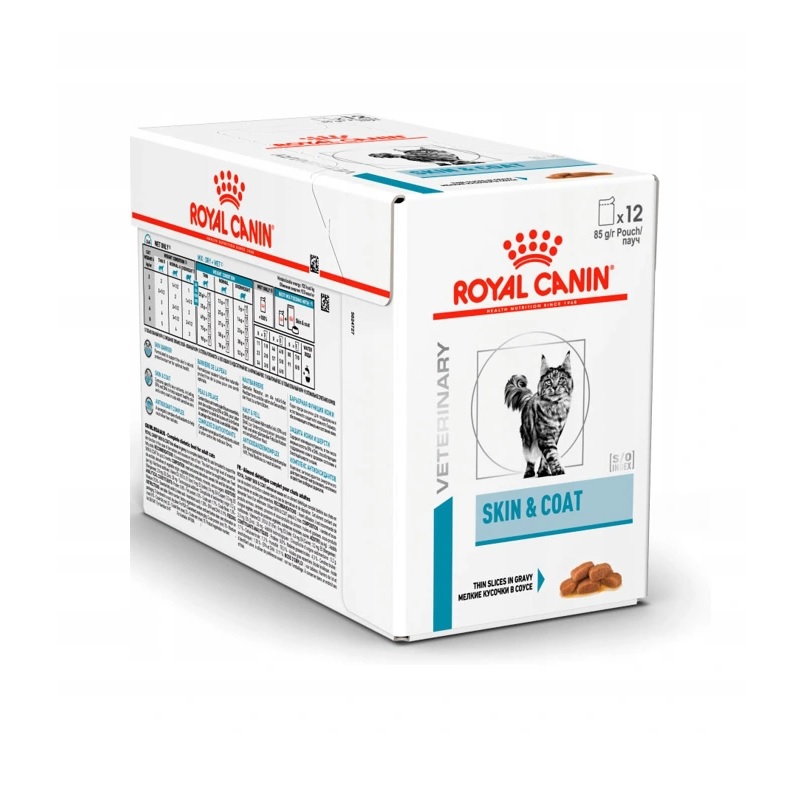 ROYAL CANIN Skin & Coat Diät-Alleinfuttermittel für ausgewachsene Katzen 12 x 85 g