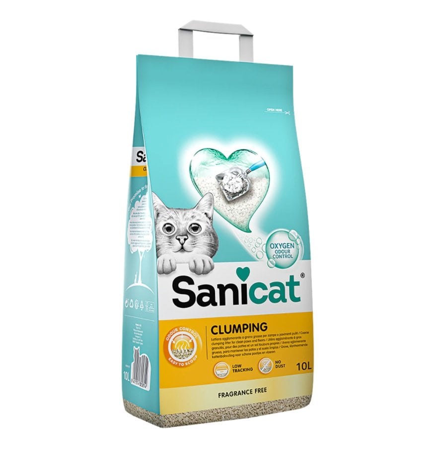 SANICAT Clumping Klumpende Katzenstreu Parfümfrei Katze 10 l