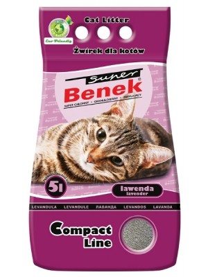 BENEK Super Compact Lavendel-Bentonitstreu Katzenstreu 5 l x 2 (10 l)