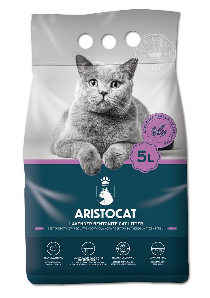 ARISTOCAT Bentonite Plus Bentonit Katzenstreu Lavendel 5 l