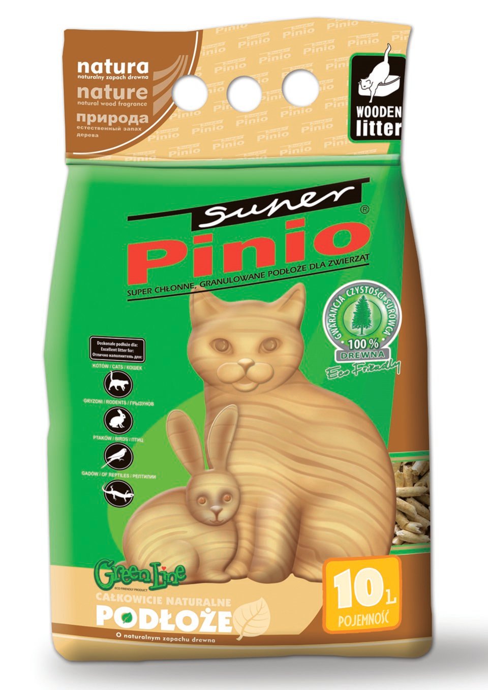 BENEK Super Pinio Katzenstreu Natural 10 l