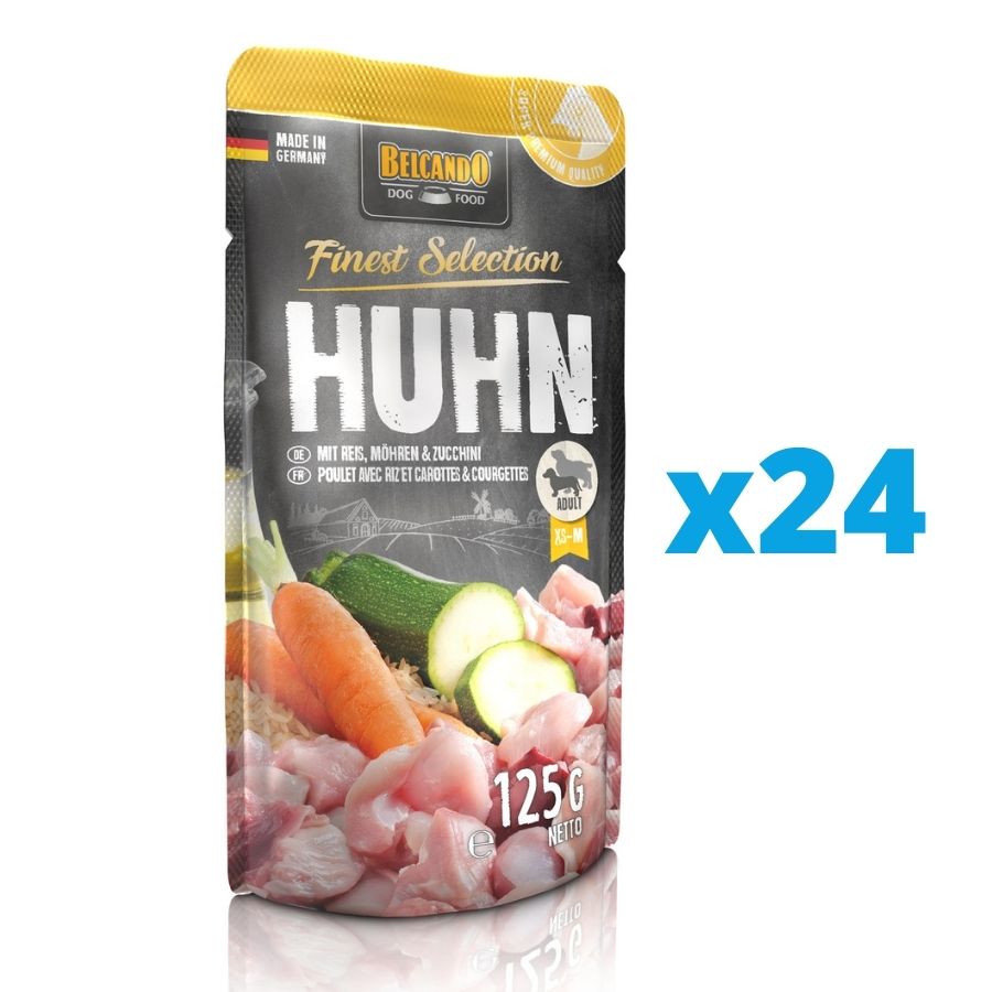BELCANDO Finest Selection Huhn mit Reis, Möhren & Zucchini 24 x 125g