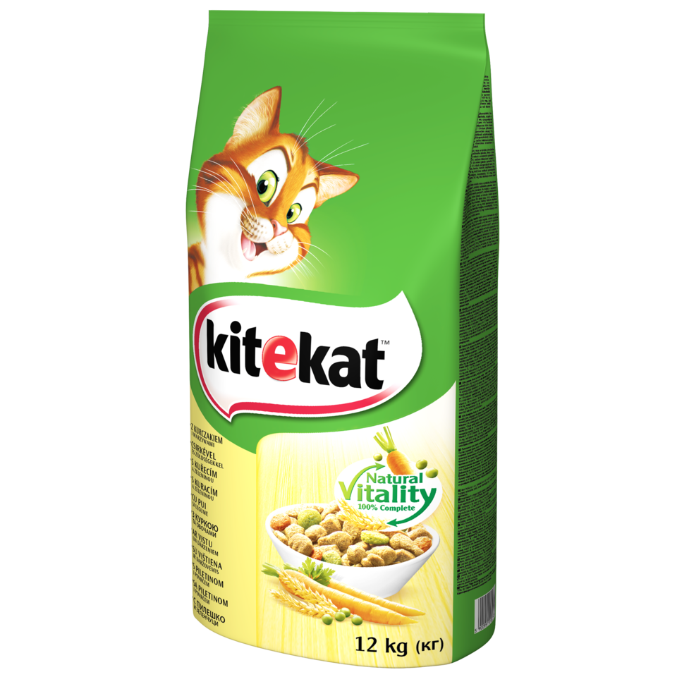 KITEKAT Katzentrockenfutter Huhn und Gemüse 12 kg
