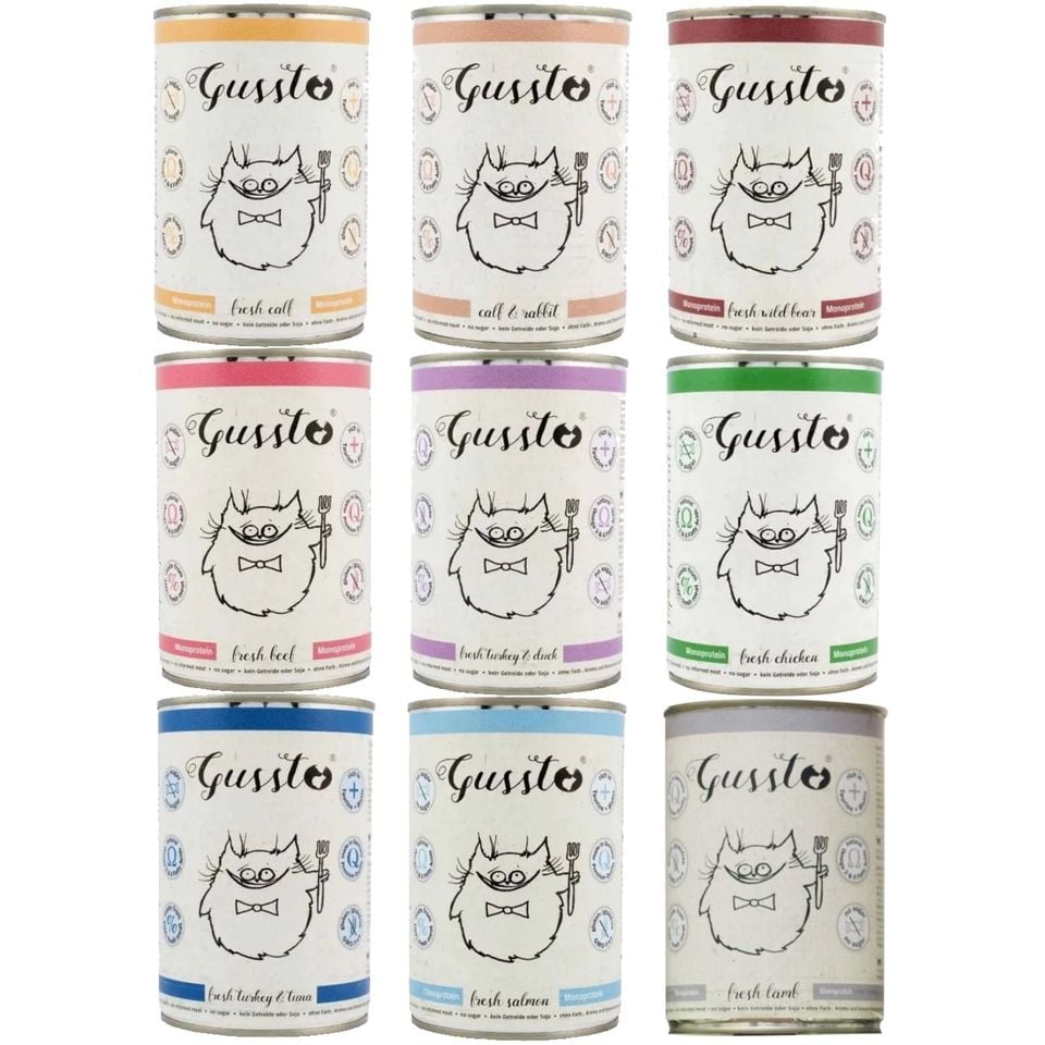 GUSSTO Cat mix Geschmacks 9x400 g