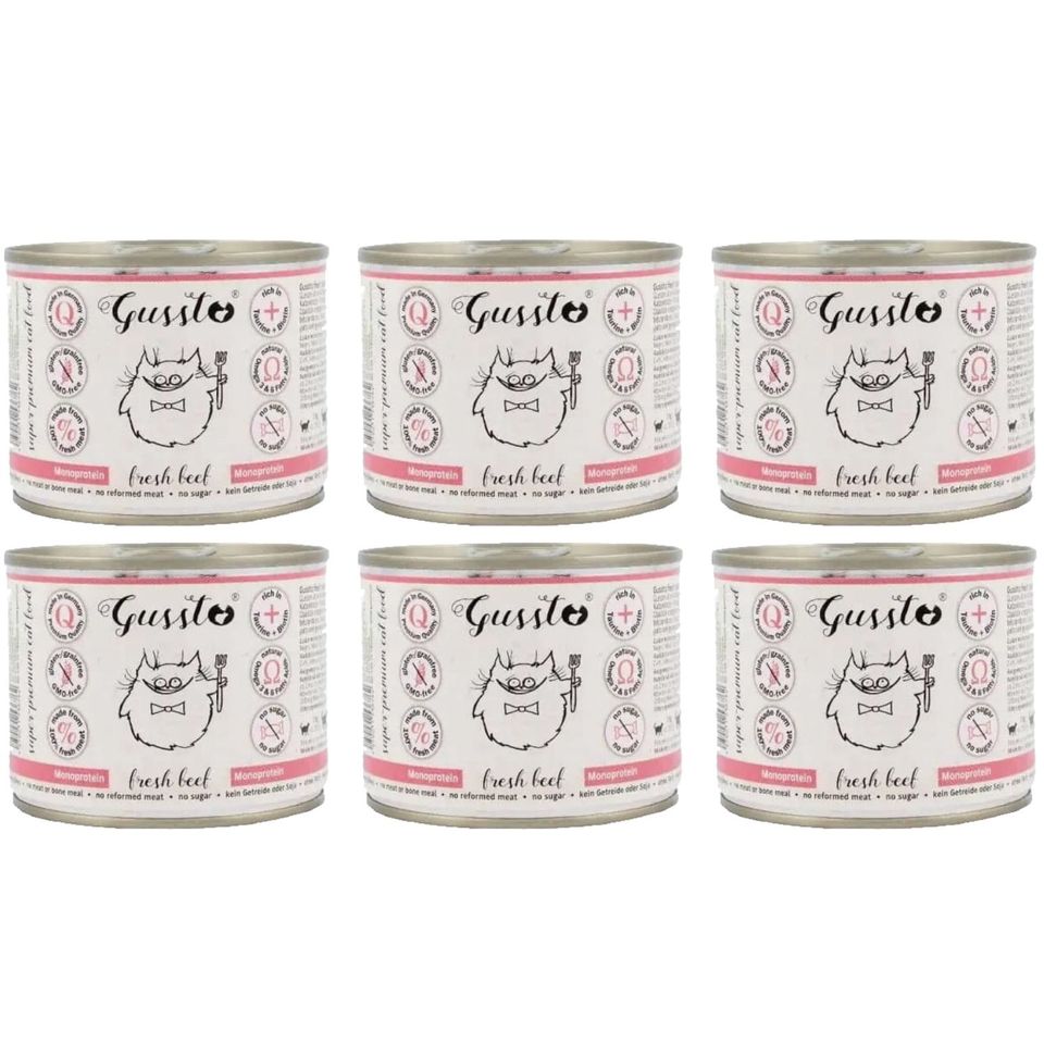 GUSSTO Cat Fresh Beef 6x200 g