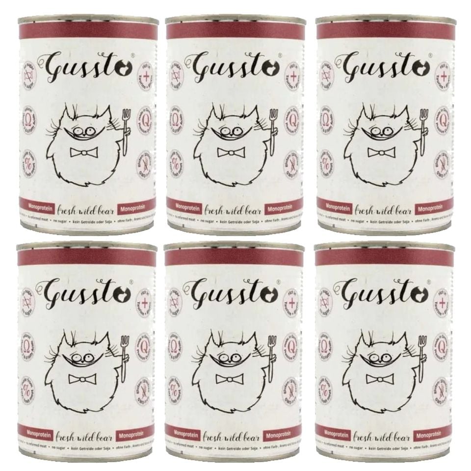 GUSSTO Cat Fresh Wild Boar 6x400 g