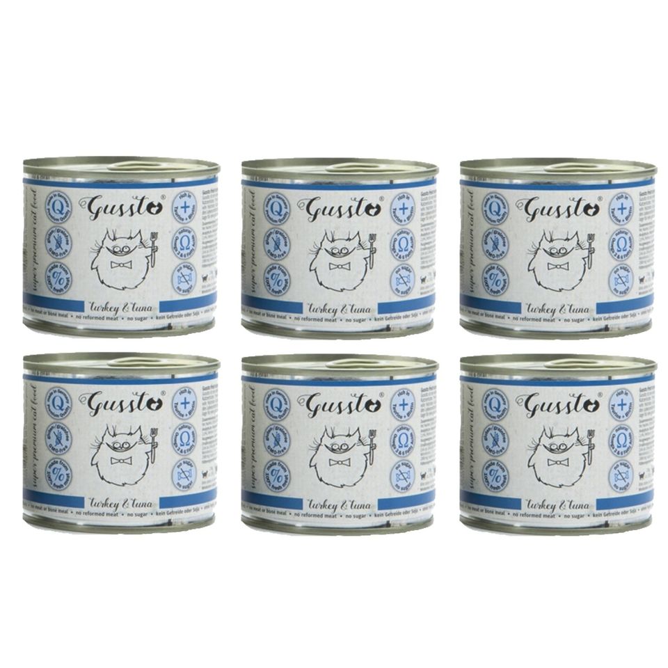 GUSSTO Cat Fresh Turkey&Tuna FRISCHES TRUTHAHN UND THUNFISCH 6x200 g