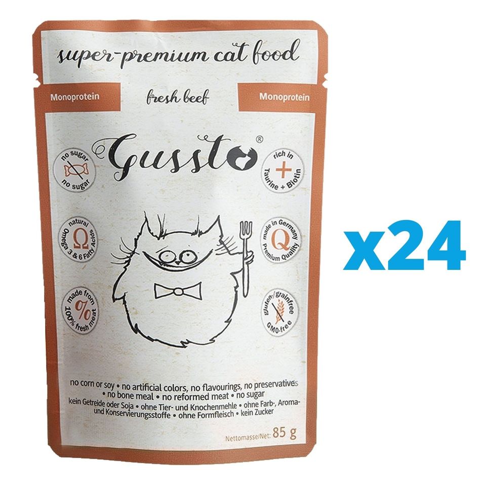 GUSSTO Cat Fresh Beef 24x85 g