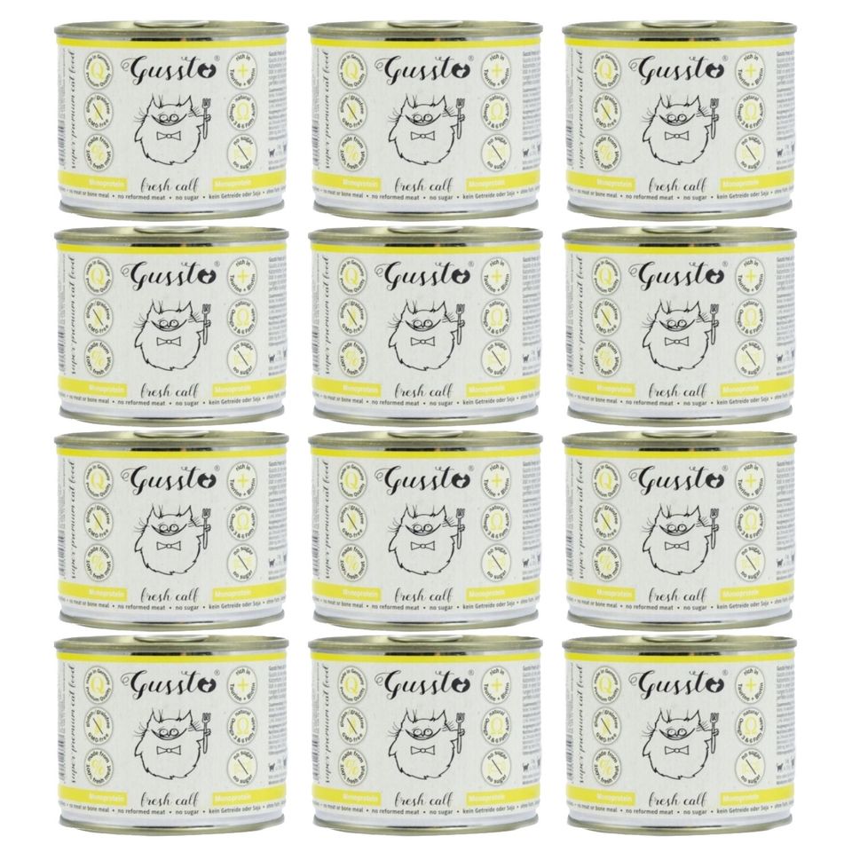GUSSTO Cat Fresh Calf 12x200 g