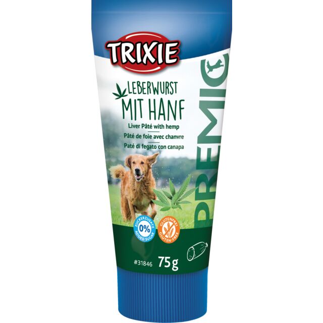 TRIXIE PREMIO Leberpastete mit Hanf für Hunde 75 g