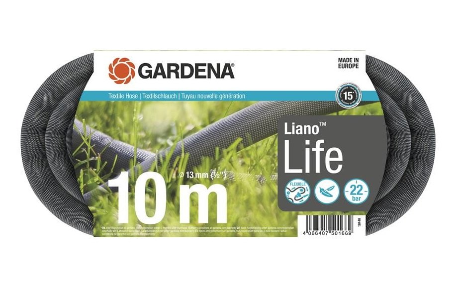 GARDENA Liano Life 10 m Textilschlauch-Set