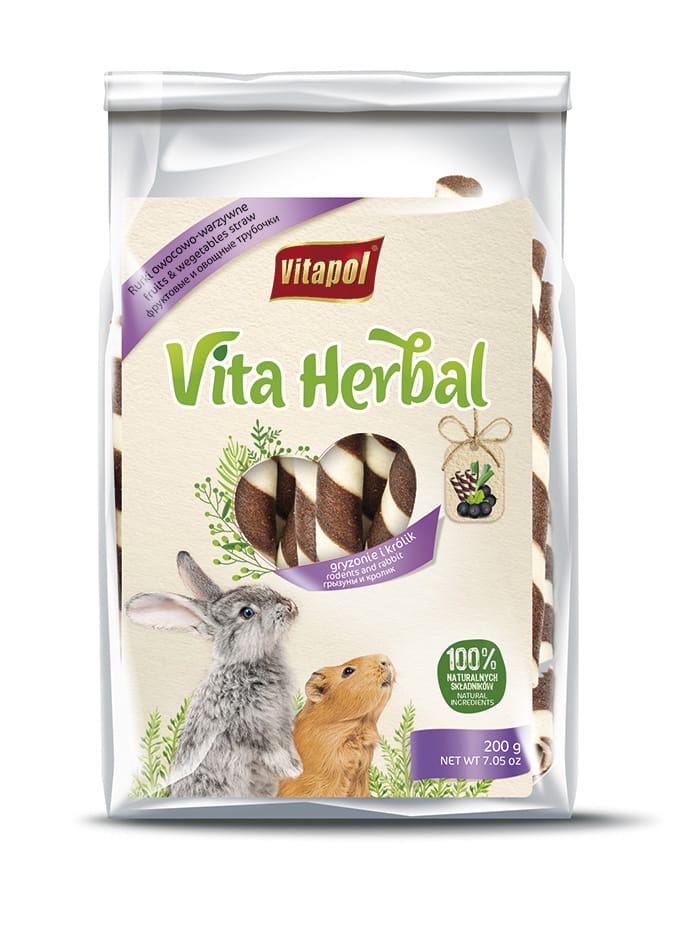 VITAPOL Obst- und Gemüseröhren für Nager und Kaninchen 200g