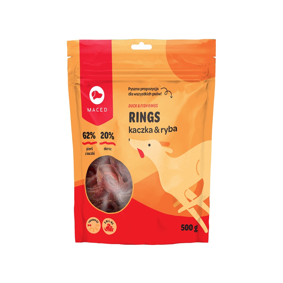 MACED Ente und Fisch Kalmar Ringe 500 g