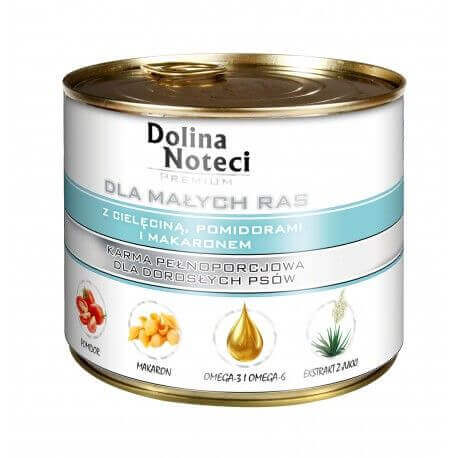 DOLINA NOTECI Premium kleine Rennen mit Kalbfleisch, Tomaten und Nudeln 185g