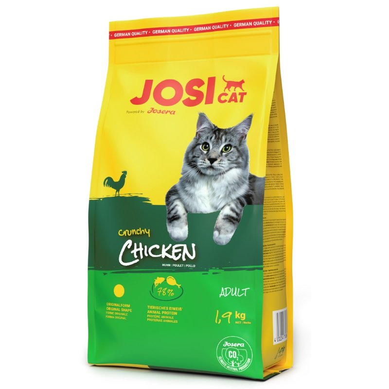 JOSERA JosiCat Crunchy Chicken 1,9kg mit Geflügel für ausgewachsene Katzen