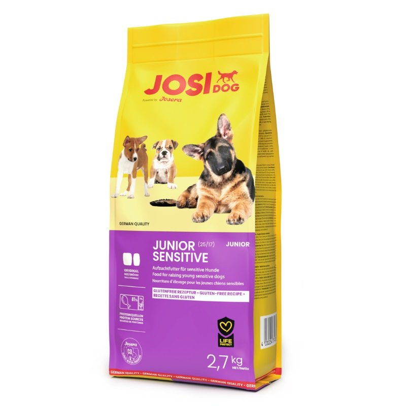 JOSERA JosiDog Junior Sensitive 2,7kg für Welpen mit einem empfindlichen Verdauungstrakt