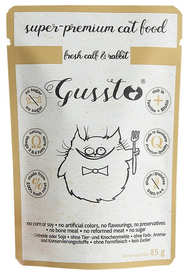 GUSSTO Cat Fresh Calf & Rabbit 85 g