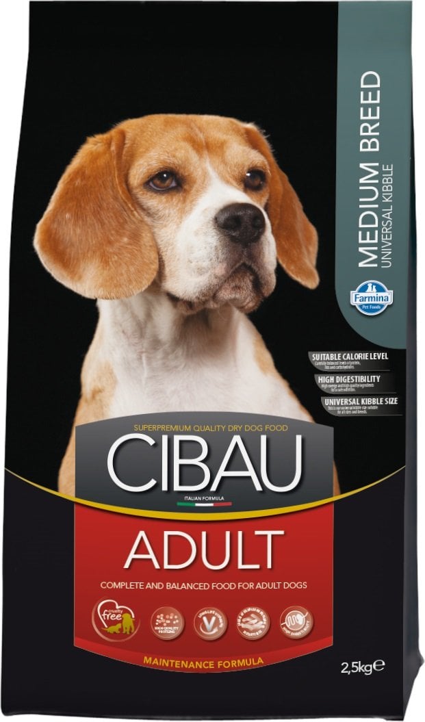 FARMINA Cibau Adult Medium Futter für ausgewachsene Hunde mittlerer Rassen 2,5kg
