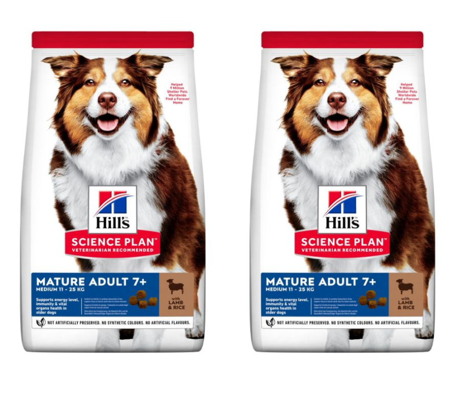 HILL'S Science Plan Canine Mature Adult Lamm & Reis für ältere Hunde 28 kg (2x14 kg)