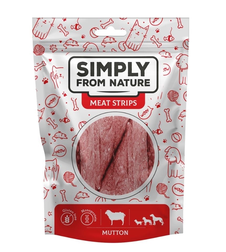 SIMPLY FROM NATURE Meat Strips Hammelfleischstreifen für Hunde 80 g