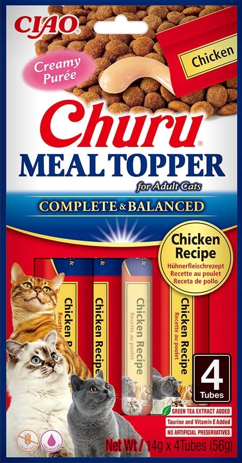 INABA Meal Topper Chicken 4x14 g cremiger Hühnerfleischzusatz für Katzenfutter