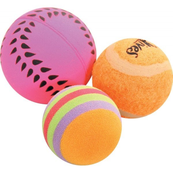 ZOLUX Katzenspielzeug 3 verschiedene Bälle 4 cm