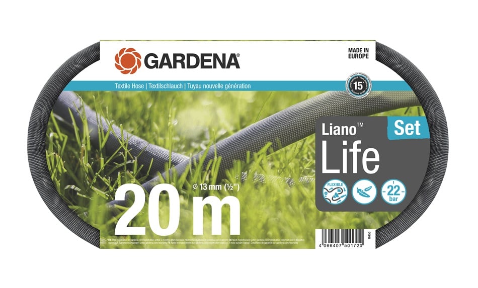 GARDENA Liano Life Textilschlauch 20 m Satz