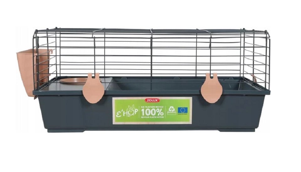 ZOLUX Ehop Käfig für Meerschweinchen - Cavies 80 cm anthrazit/rosa