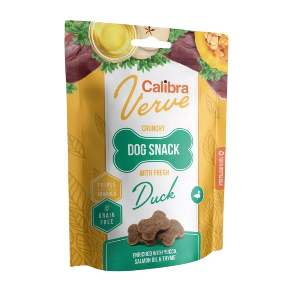 CALIBRA Dog Verve Crunchy Snack Fresh Duck 150 g Snacks mit Ente getreidefrei